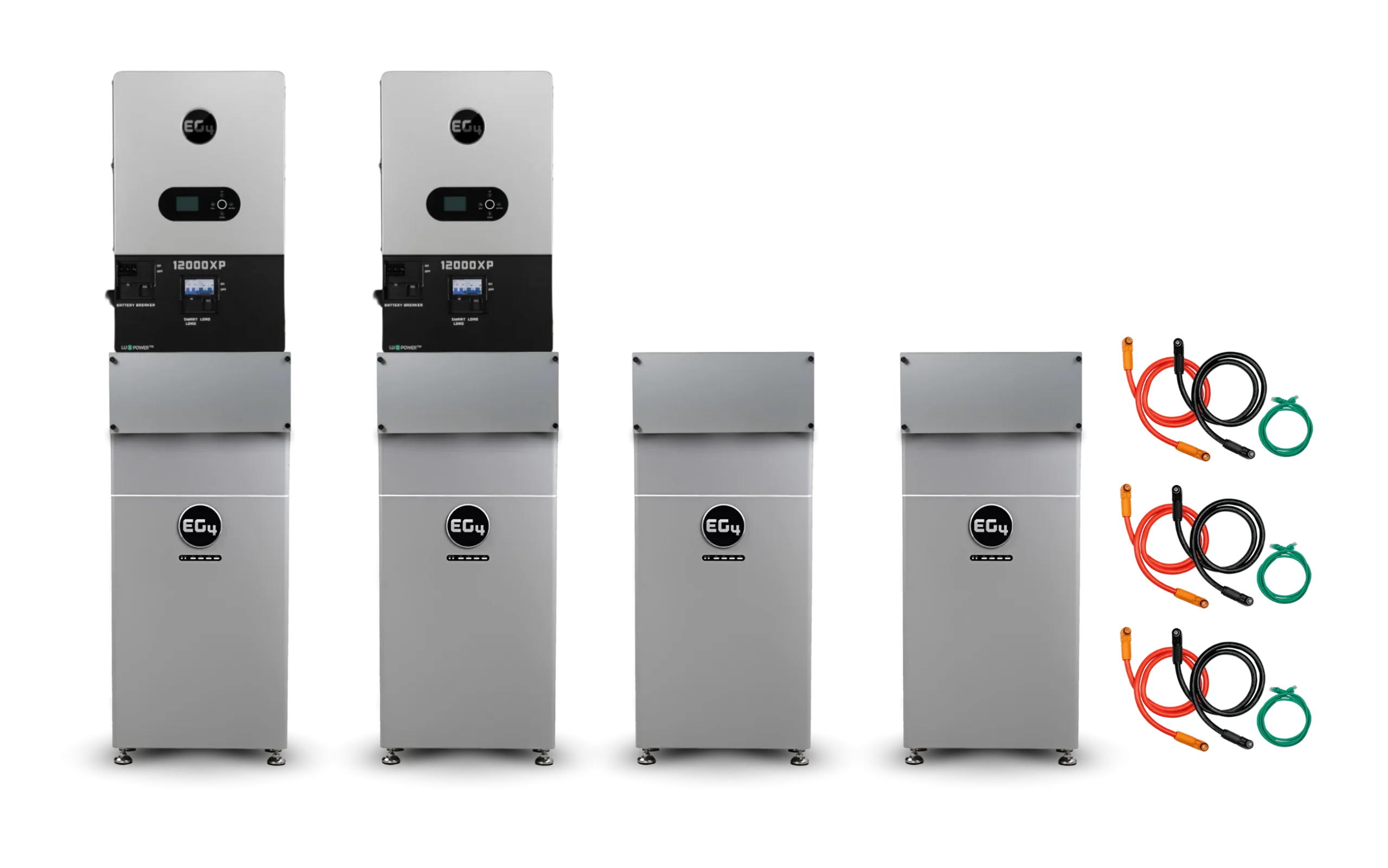 EG4 Hybrid Power Kit | 24kW 120/240V Output 48VDC - 64kWh System Bundle | 2 x EG4 12000XP Inverter + 4 x EG4 WallMount 314Ah Indoor Battery - Green Vista Living