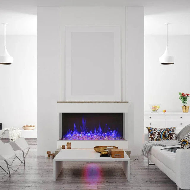 Amantii Tru-View XL XT 72 Inch Indoor Outdoor 3 Sided Electric Fireplace - Green Vista Living