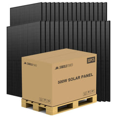 Sungold Power 500W MONO BLACK PERC SOLAR PANEL FULL PALLET (32 PANELS) - Green Vista Living