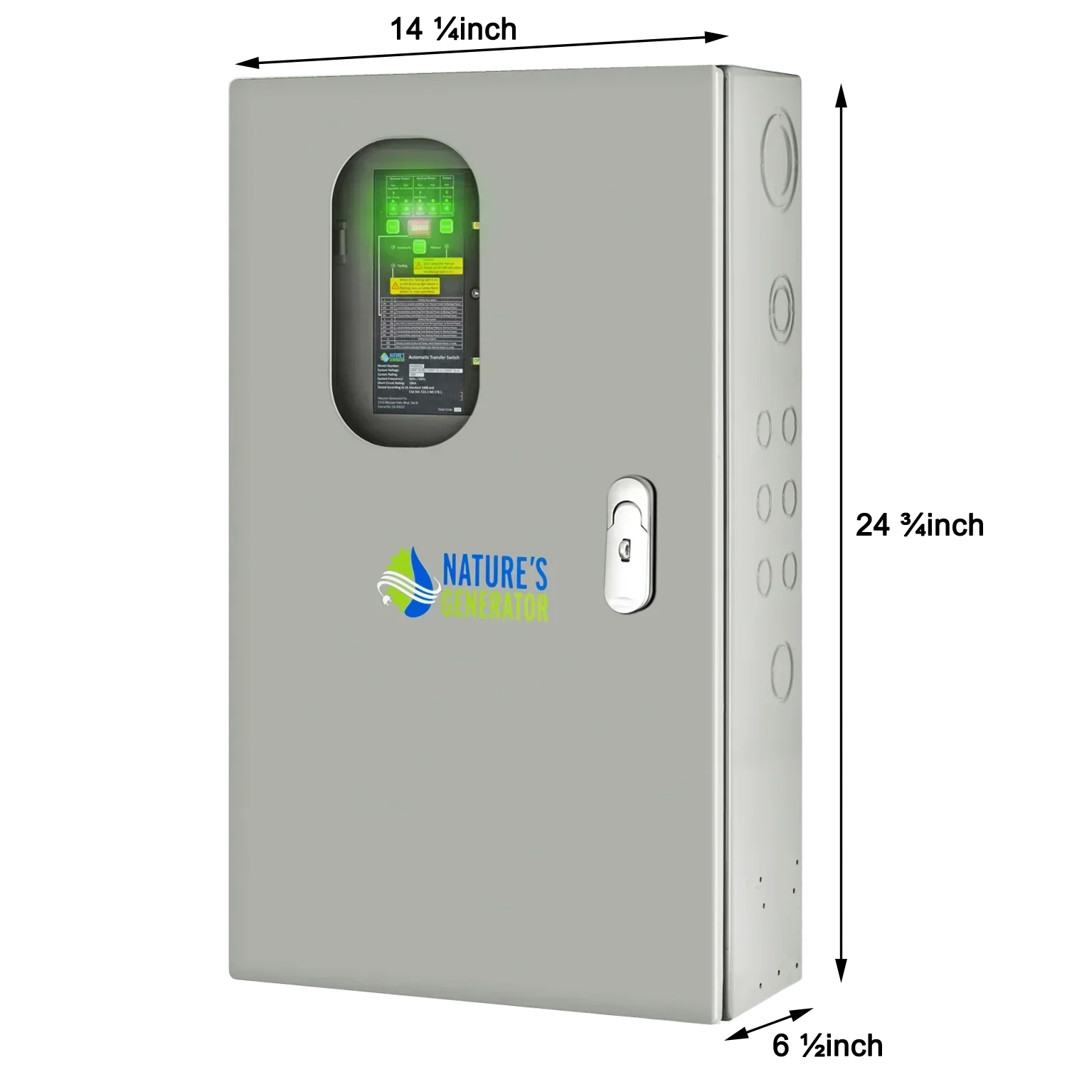 Nature's Generator 50A Automatic Generator Transfer Switch - Green Vista Living