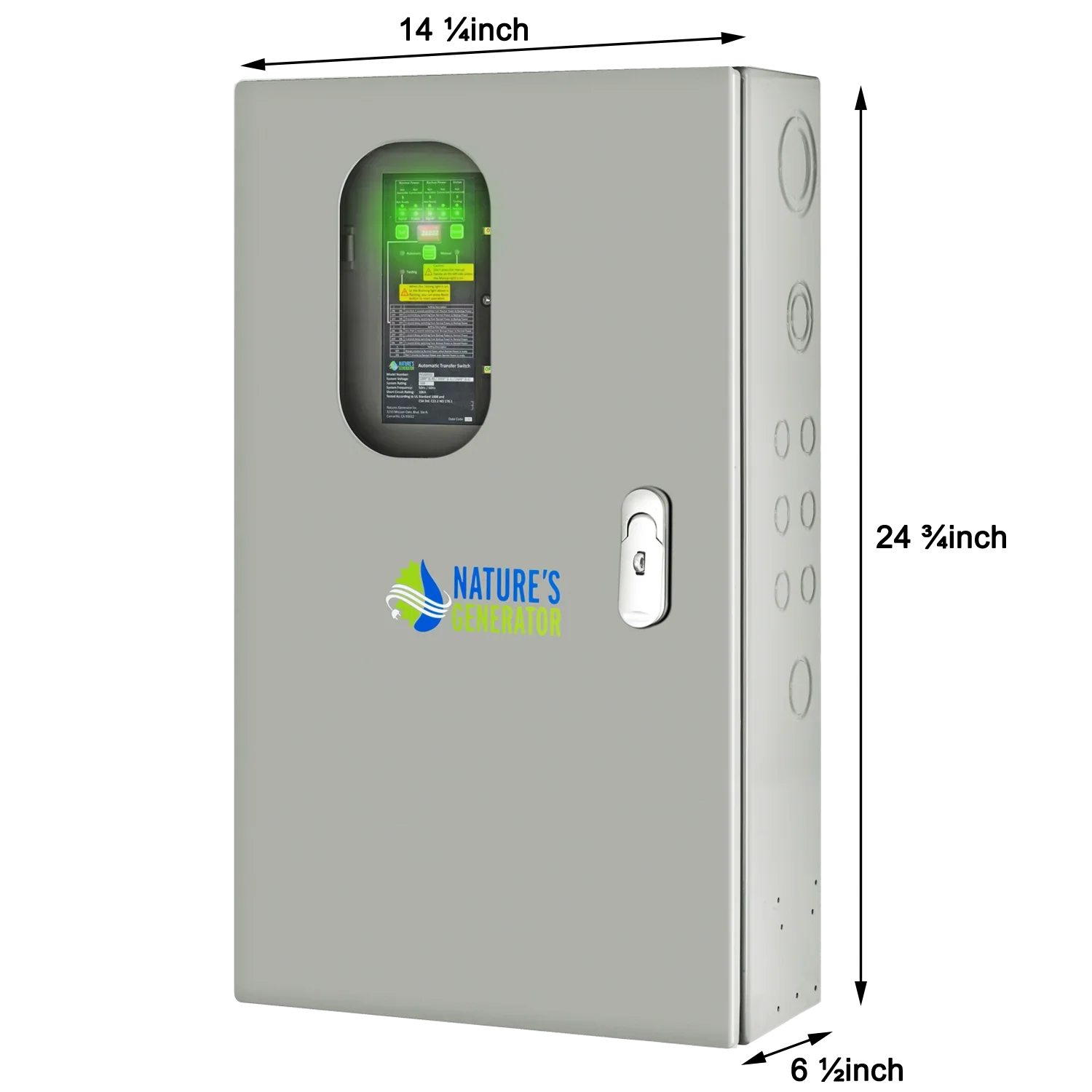 Nature's Generator 50A Automatic Generator Transfer Switch - Green Vista Living