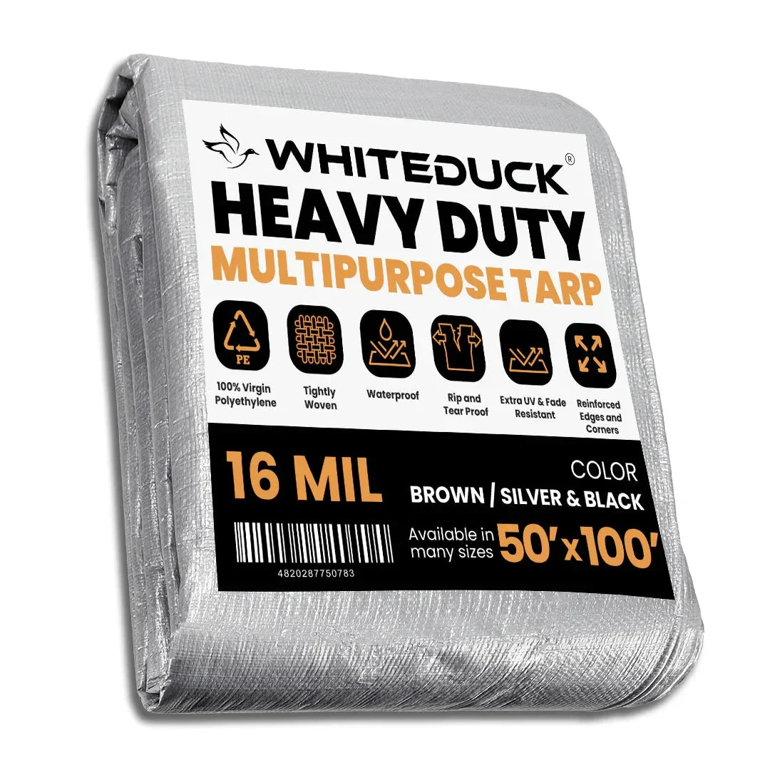 Super Heavy Duty Poly Tarp Cover Thick 16 Mil, 8 oz - Green Vista Living