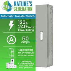 Nature's Generator 50A Automatic Generator Transfer Switch - Green Vista Living
