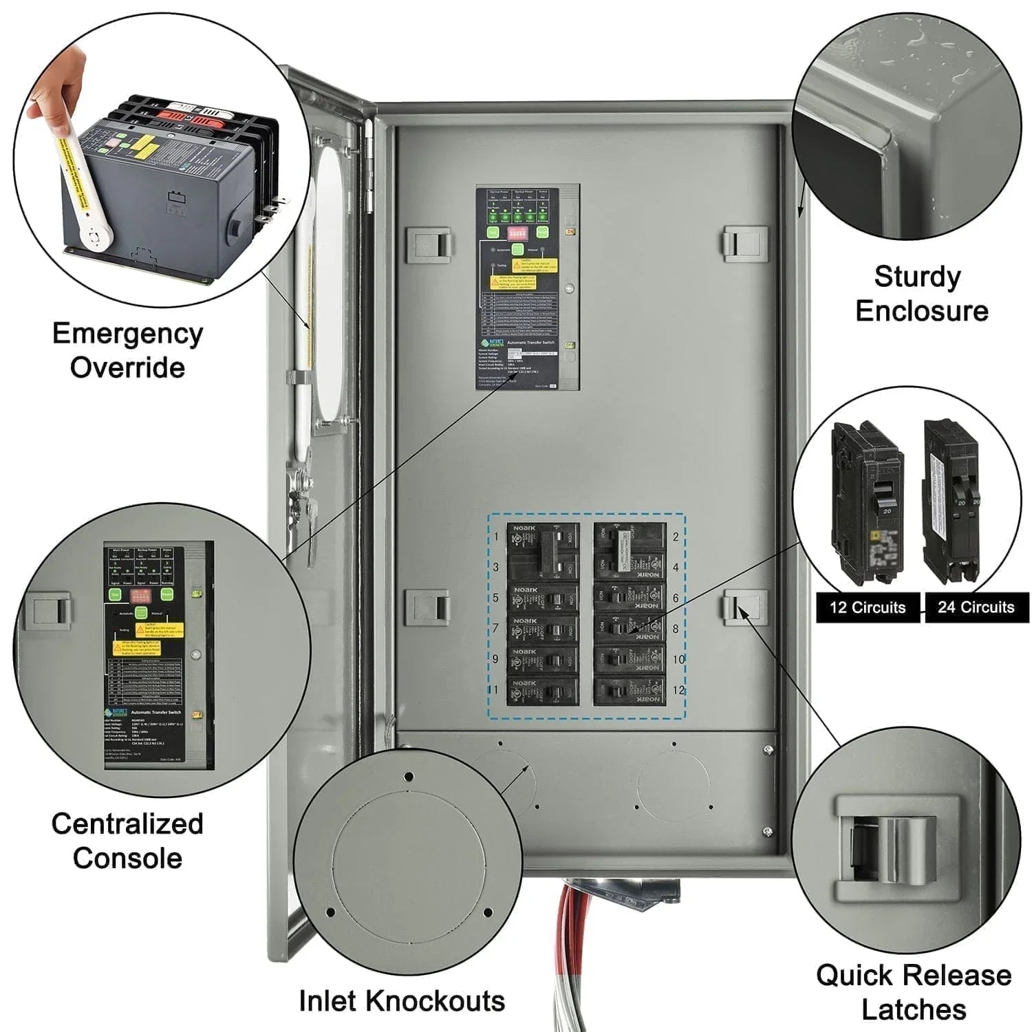 Nature's Generator 50A Automatic Generator Transfer Switch - Green Vista Living