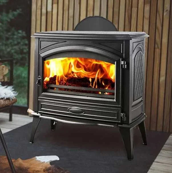 Amantii Lynwood W-76 Cast Iron Free Stand Wood Fireplace - Green Vista Living