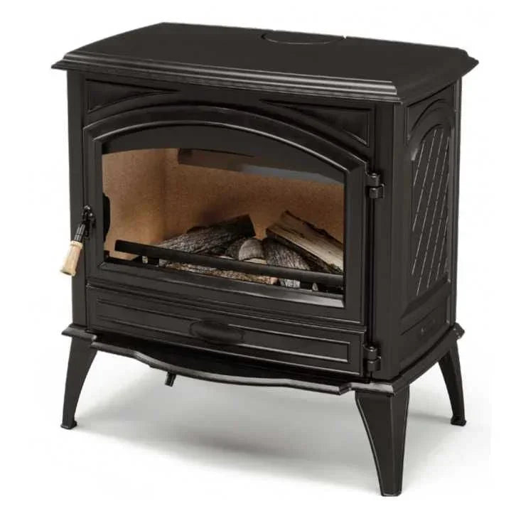 Amantii Lynwood W-76 Cast Iron Free Stand Wood Fireplace - Green Vista Living