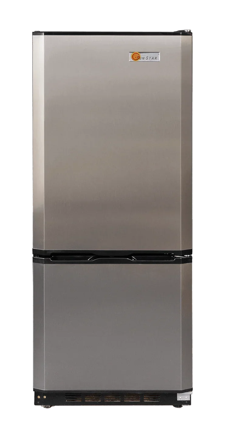 SunStar 10CU Solar DC/AC Refrigerator - Stainless Steel ST-10RF - Green Vista Living
