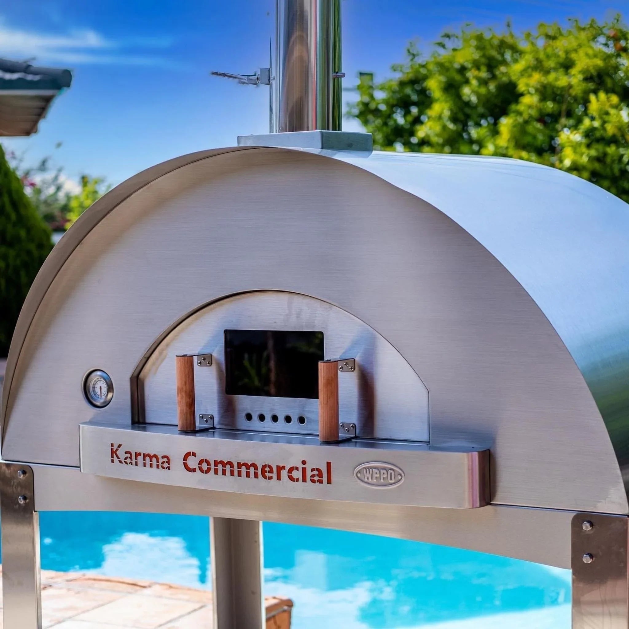 WPPO Karma 55 304 Stainless Steel Commercial Wood-Fired Oven - Green Vista Living