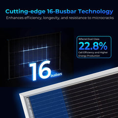 Sungold Power 590 Watt Bifacial N-Type Monocrystalline Solar Panel SGN-590-BDG1 UL61730 CEC Listed
