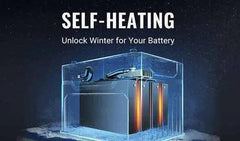 BougeRV 12V 1280Wh/100Ah Self-Heating LiFePO4 Battery - Green Vista Living