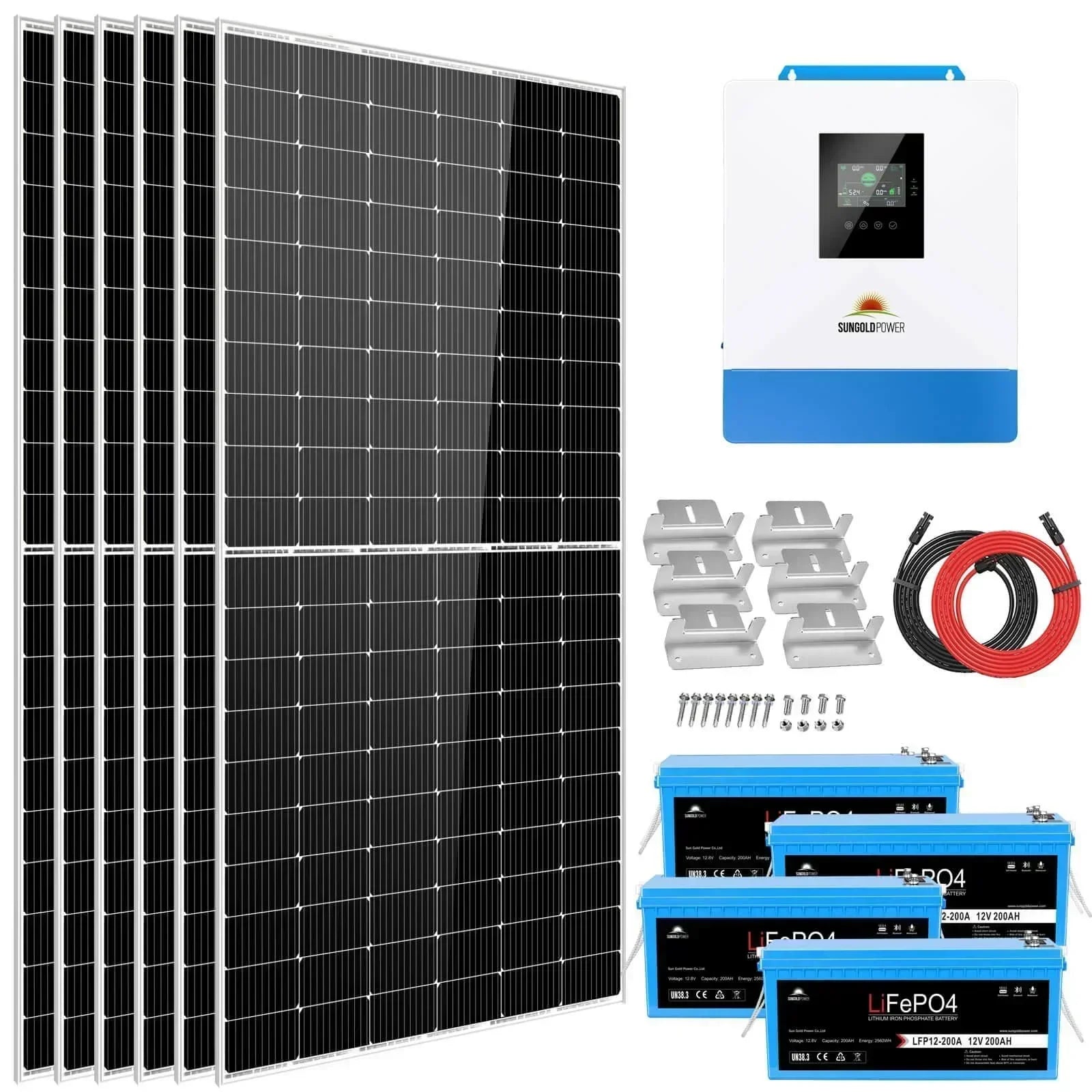 Solar Kit 5000W 48V 120V output 10.24KWH Lithium Battery 2700 Watt Solar Panel SGK-5PRO - Green Vista Living