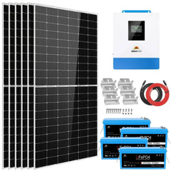 Solar Kit 5000W 48V 120V output 10.24KWH Lithium Battery 2700 Watt Solar Panel SGK-5PRO - Green Vista Living