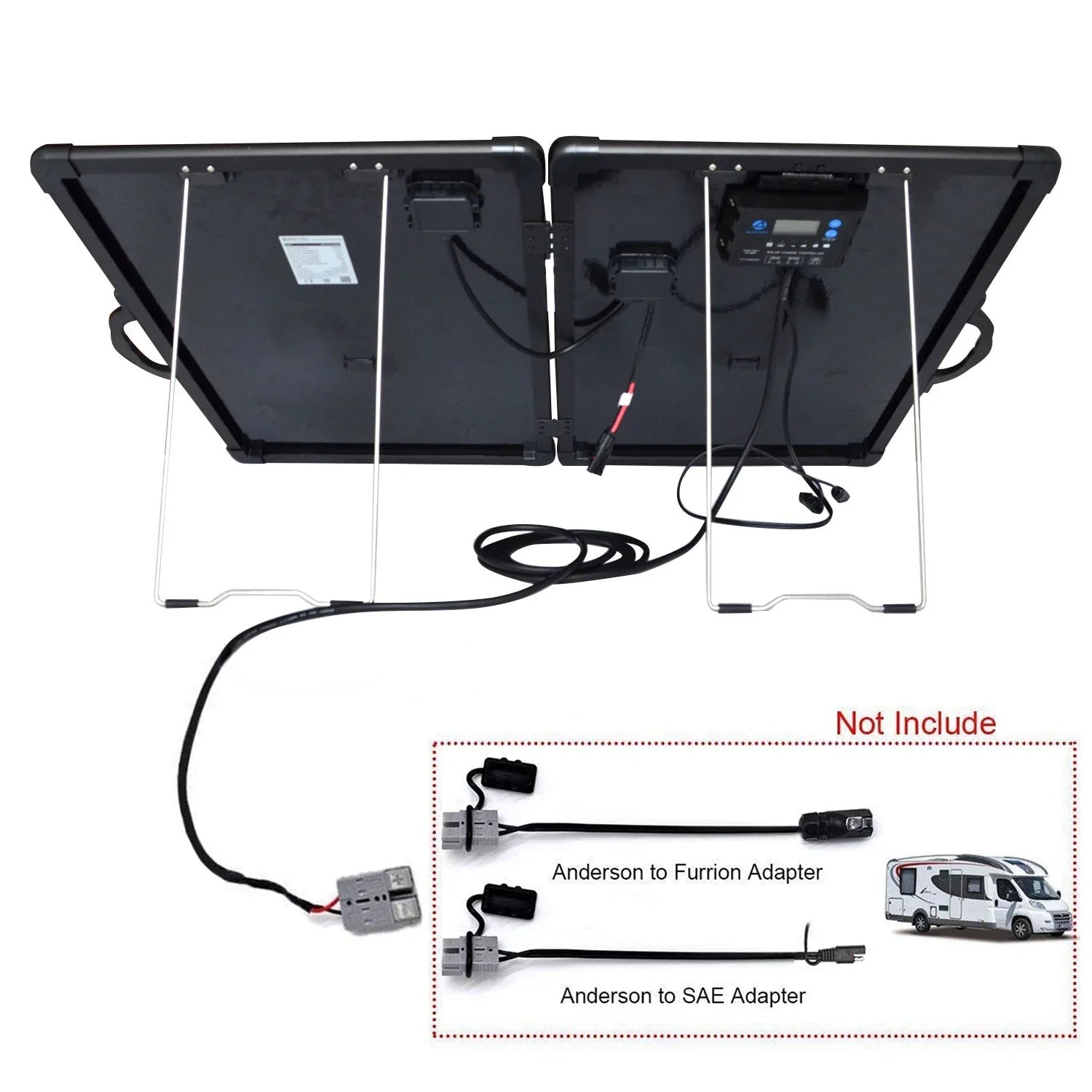 ACOPower Plk 120W Portable Solar Panel Kit, Lightweight Briefcase with 20A Charge Controller - Green Vista Living