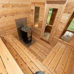 Dundalk Leisurecraft Canadian Timber Georgian Cabin Sauna with Changeroom | 6 Persons - Green Vista Living