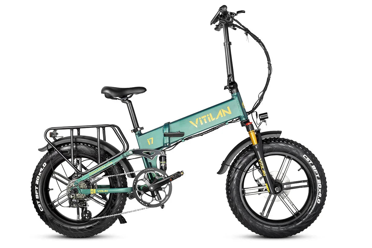 Vitilan I7 Pro Folding Full Suspension Electric Bike - Green Vista Living