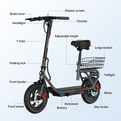 HOVSCO Porto Max Electric Scooter For Commute & Grocery Shopping - Green Vista Living