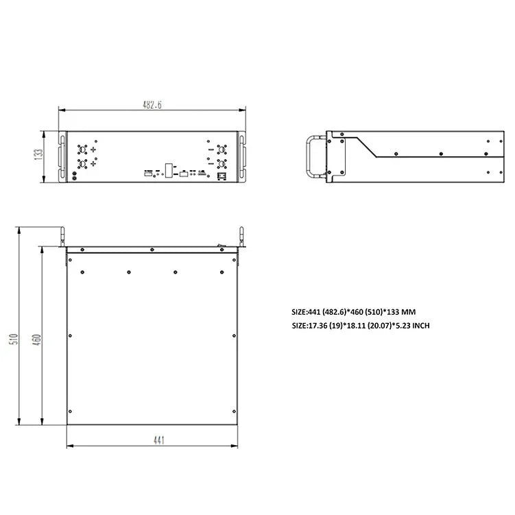 RUIXU RX-LFP48100 | 19" Rack Mounted 3U Module | UL1973 | UL9540A | CEC | SGIP - Green Vista Living