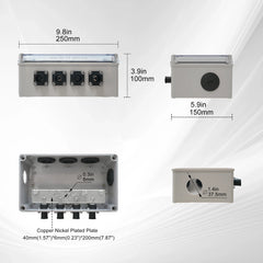 RX9MP Busbar for Lithi2-16 | 800A | Orange+ Black | One Pair