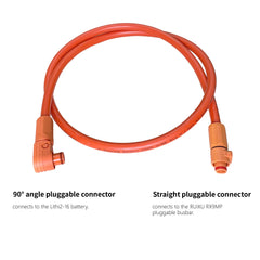 1/0 AWG cable for RUiXU RX9MP Busbar | Orange+ Black | One Pair - Green Vista Living