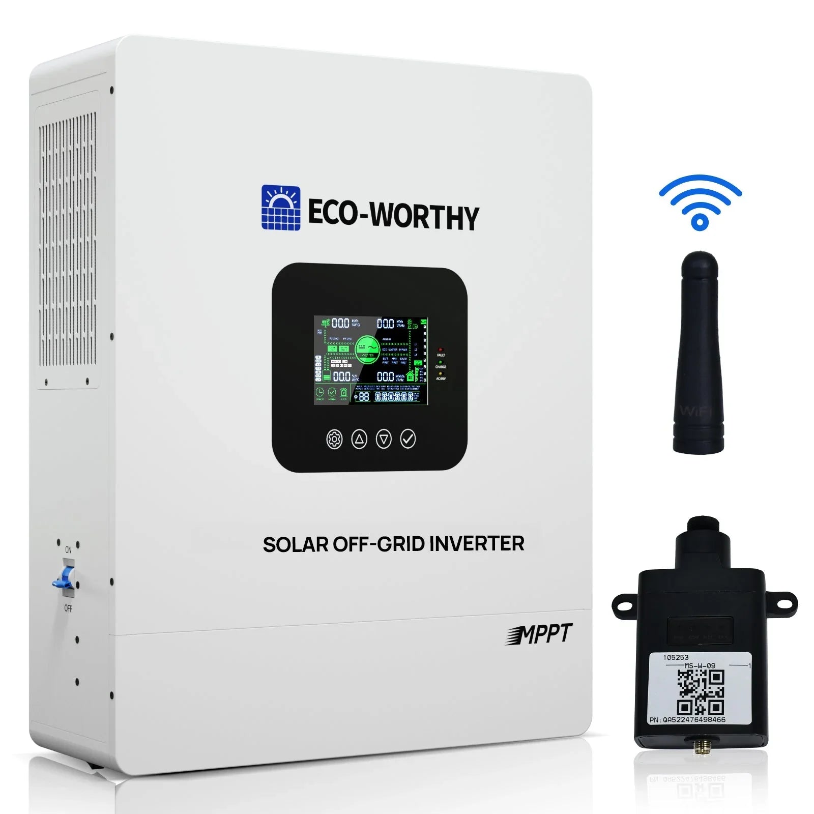 5000W Solar Off-grid Inverter Charger 48V DC to 120V AC Split Phase Power Inverter Eco-Worthy