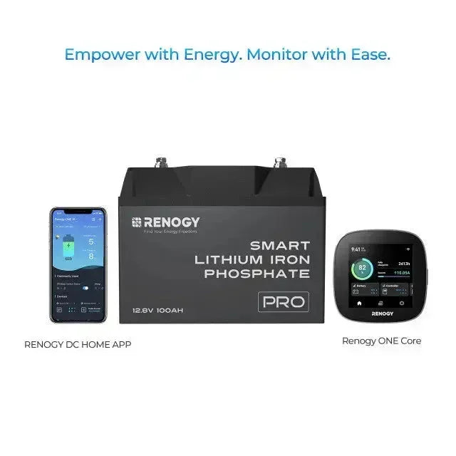 Renogy Pro - 12V 100Ah/200Ah Smart LiFePO4 Battery w/ Bluetooth & Self-Heating - Green Vista Living