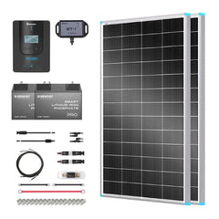 Essential Off-Grid Solar Kit 400W 12V | Optional 2.4kWh LiFePO4 Battery