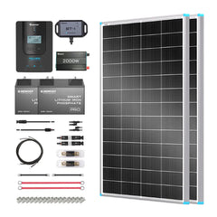 Essential Off-Grid Solar Kit 400W 12V | Optional 2.4kWh LiFePO4 Battery