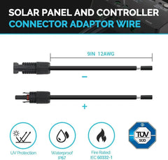 100 Watt 12 Volt Solar Bundle Kit 30A Controller