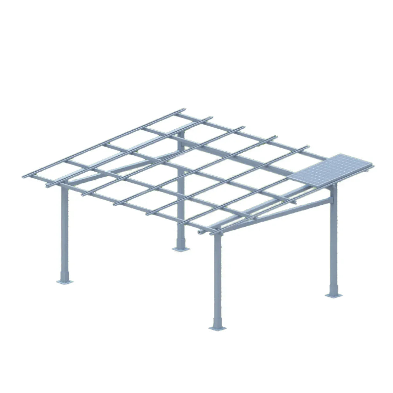 Chiko USA Premier Residential Steel Carport | Black | Solar Pergola | Solar Gazebo - Green Vista Living