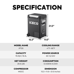 IPT20 Pickup Truck 12 Volt Freezer | ICECO | 18.3 LT