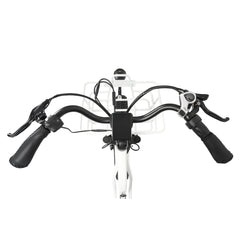 Ecotric 48V 24"x4.0 Front 20"x4.0 Rear Tires Tricycle electric bike with Front Basket + Rear Rack White - Green Vista Living