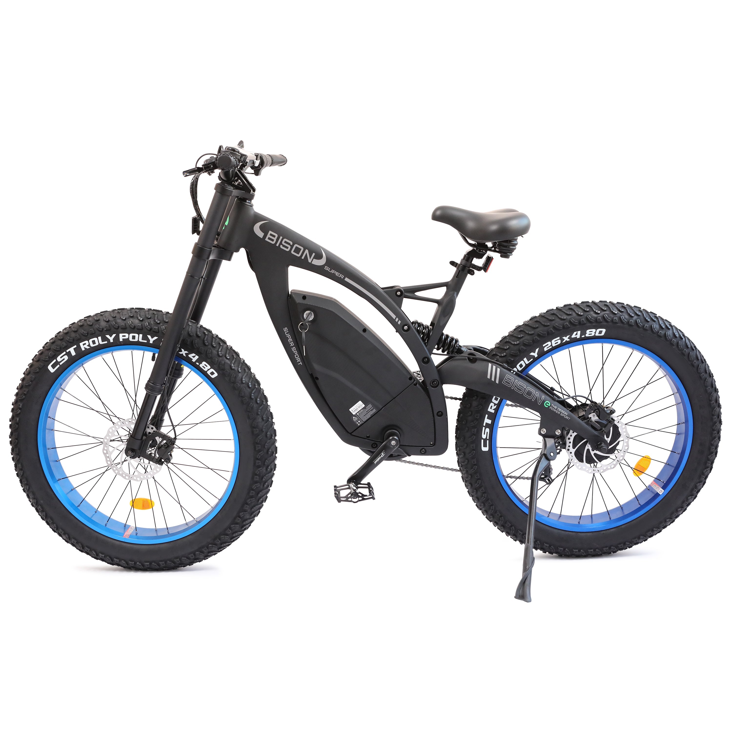 Ecotric 48v 17.5AH 1000W big fat tire ebike Bison-Matt Black - Green Vista Living