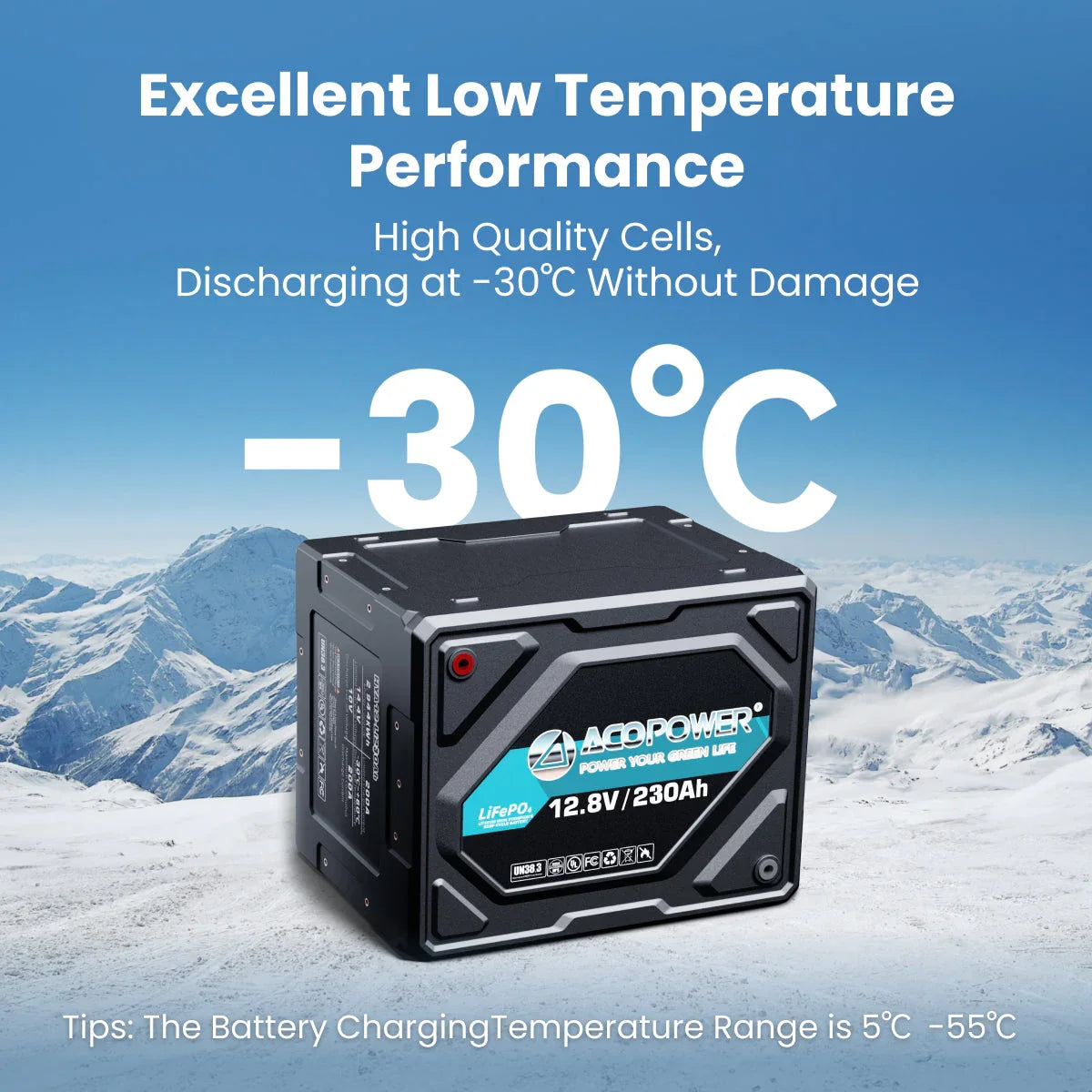 ACOPOWER Li-Cube Stable Lithium RV Battery – 100Ah / 230Ah - Green Vista Living