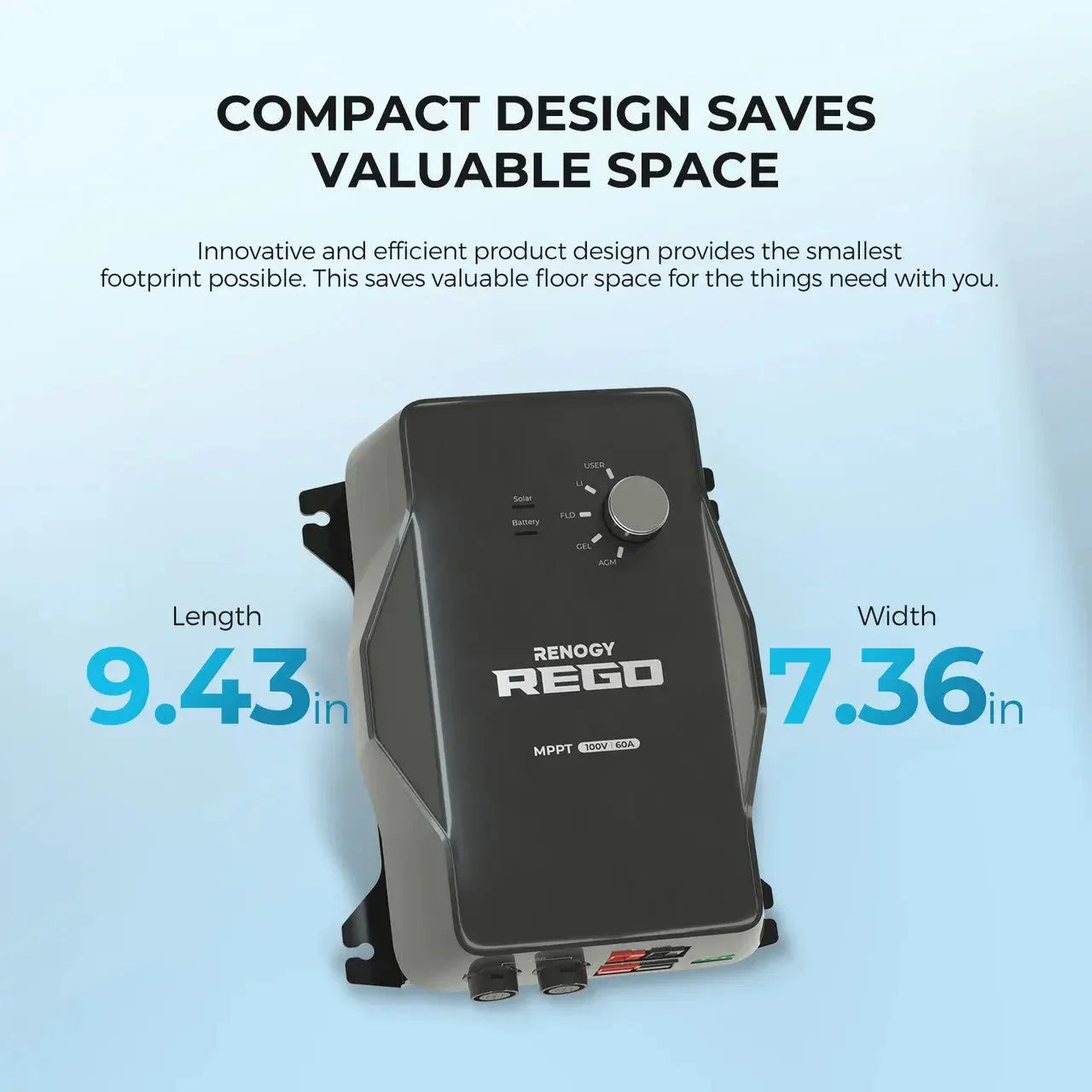 Renogy REGO 12V 60A MPPT Solar Charge Controller - Green Vista Living