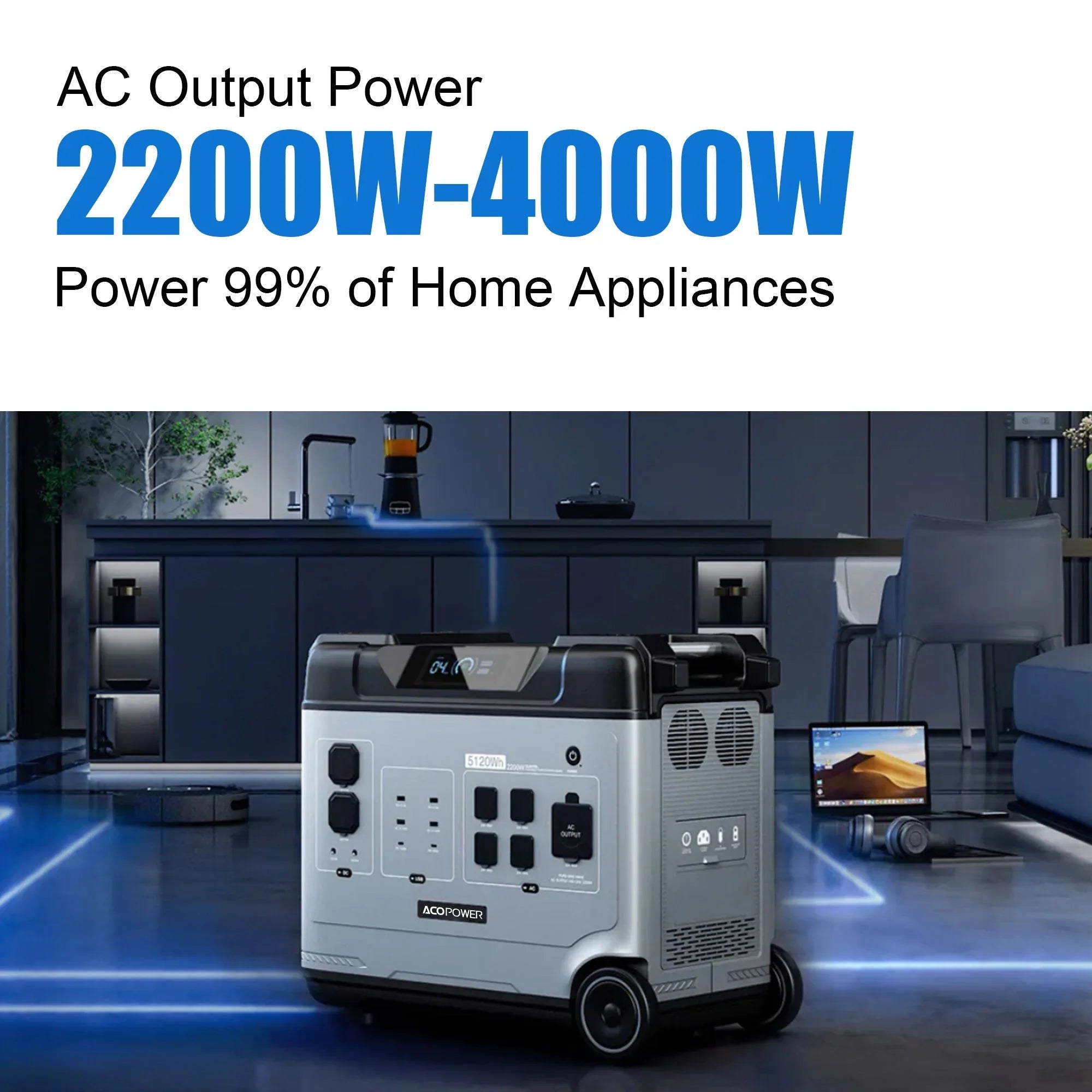 P5000 Portable Power Station 5120Wh/2200W - Green Vista Living