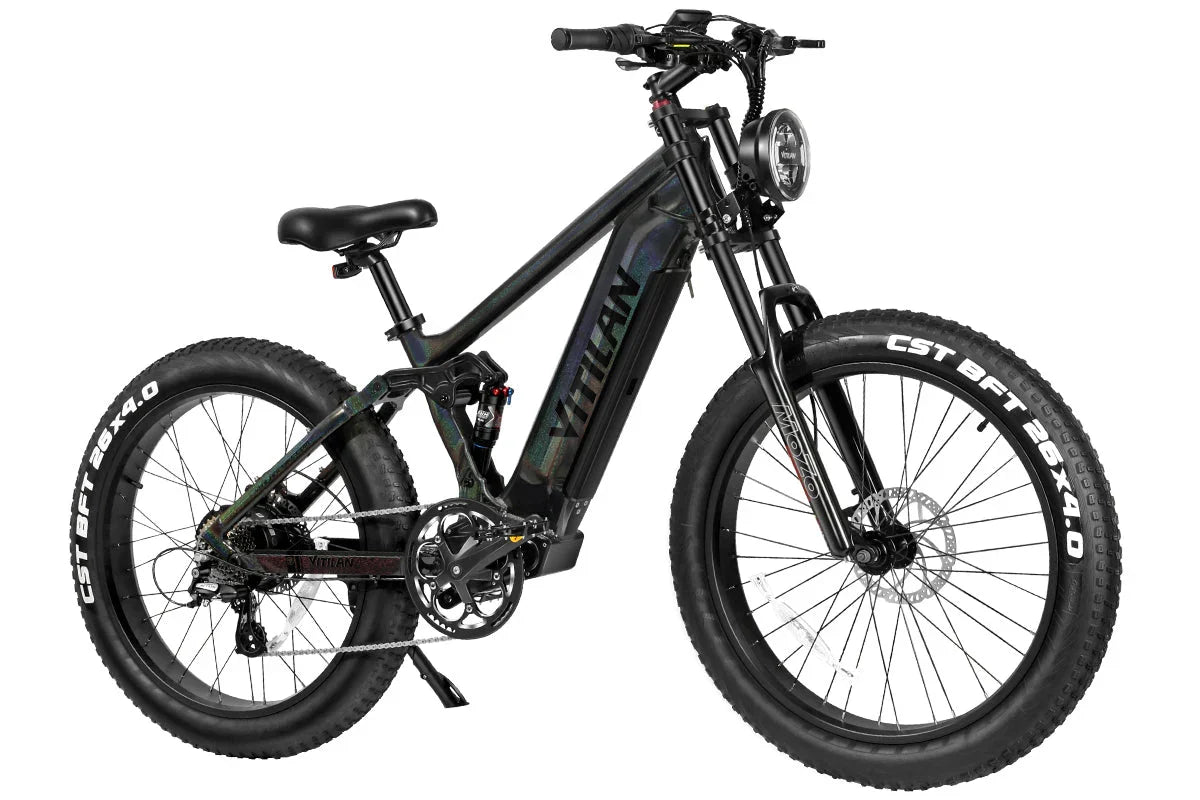 Vitilan T7PRO Full Suspension Mountain E-bike - Green Vista Living