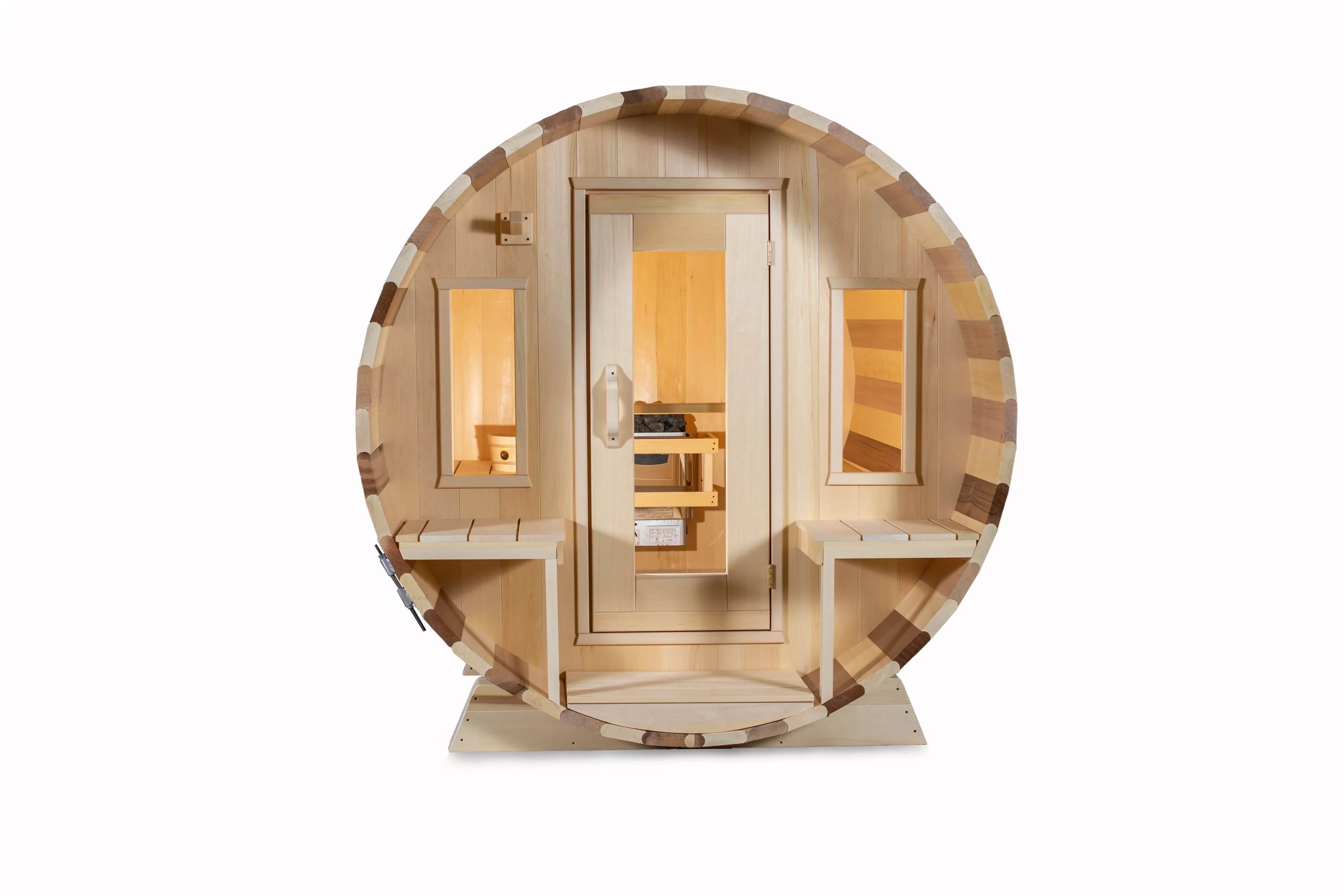 Dundalk Leisurecraft Canadian Timber Tranquility Barrel Sauna | 6 - 8 Persons - Green Vista Living