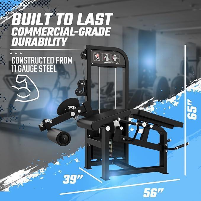 Selectorized Leg Extension & Prone Leg Curl Combo w/250lb weight stack (New) Sports & Fitness Exchange
