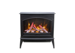 Amantii E50-NA Lynwood Series - 50 cm Freestand Electric Stove Featuring a Cast Iron Frame and a 10 Piece Birch Log Set - Green Vista Living