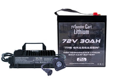 GRASSASSIN BUNDLE - 72V 30AH LITHIUM & 72V 10A WATERPROOF CHARGER - Green Vista Living