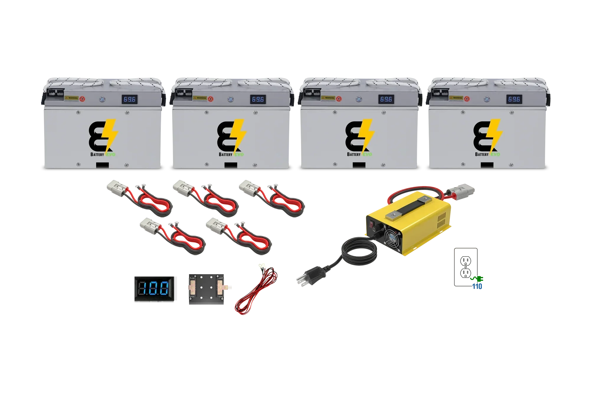 FALCON 72V 8.4kWh Lithium Battery 4x Kit - Green Vista Living