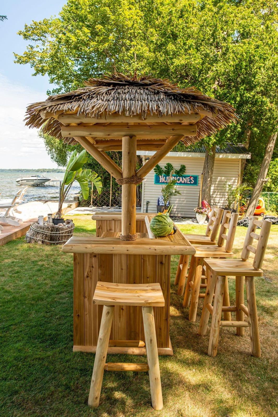 Dundalk Leisurecraft Canadian Timber Tropical Paradise Tiki Bar - Green Vista Living