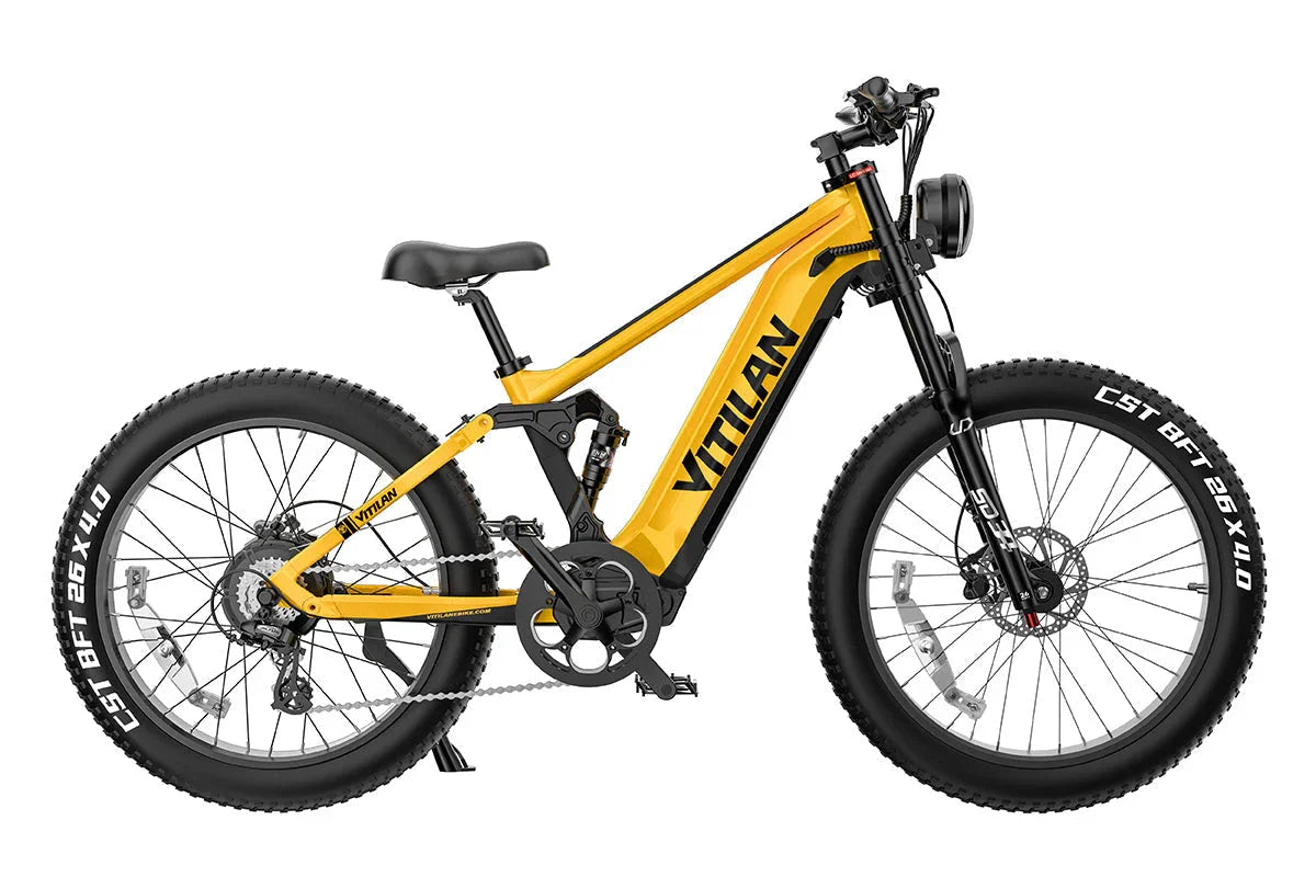 Vitilan T7PRO Full Suspension Mountain E-bike - Green Vista Living