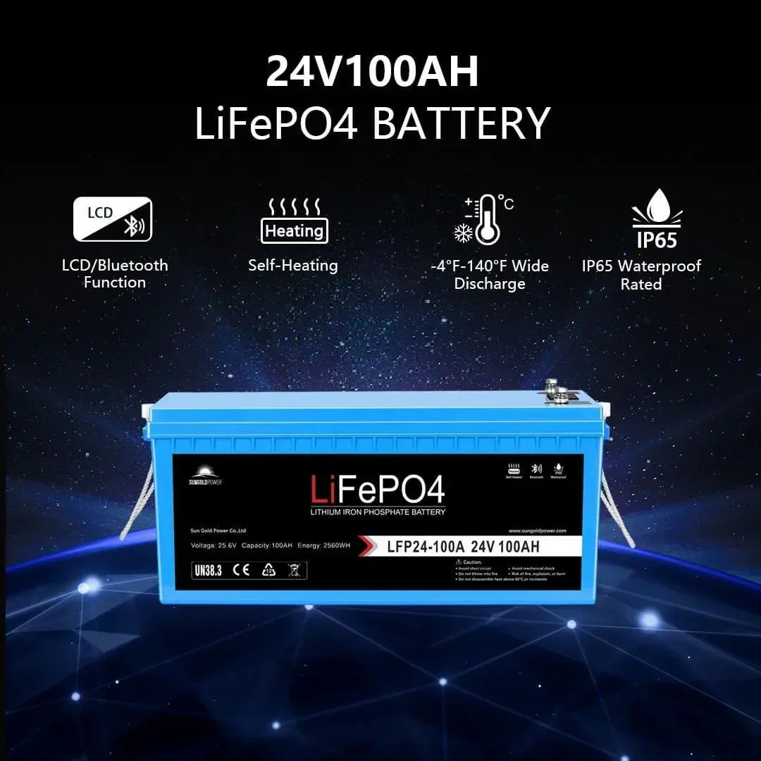 Off Grid Solar Kit 6000W 24VDC 120V/240V 10.24KWH Lithium Battery 6 X 370 Watt Solar Panels SGK-PRO62 - Green Vista Living