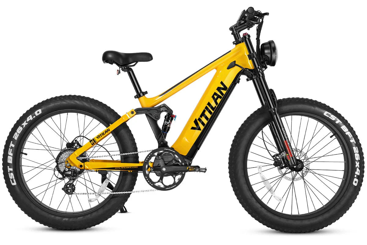 Vitilan T7PRO Full Suspension Mountain E-bike - Green Vista Living