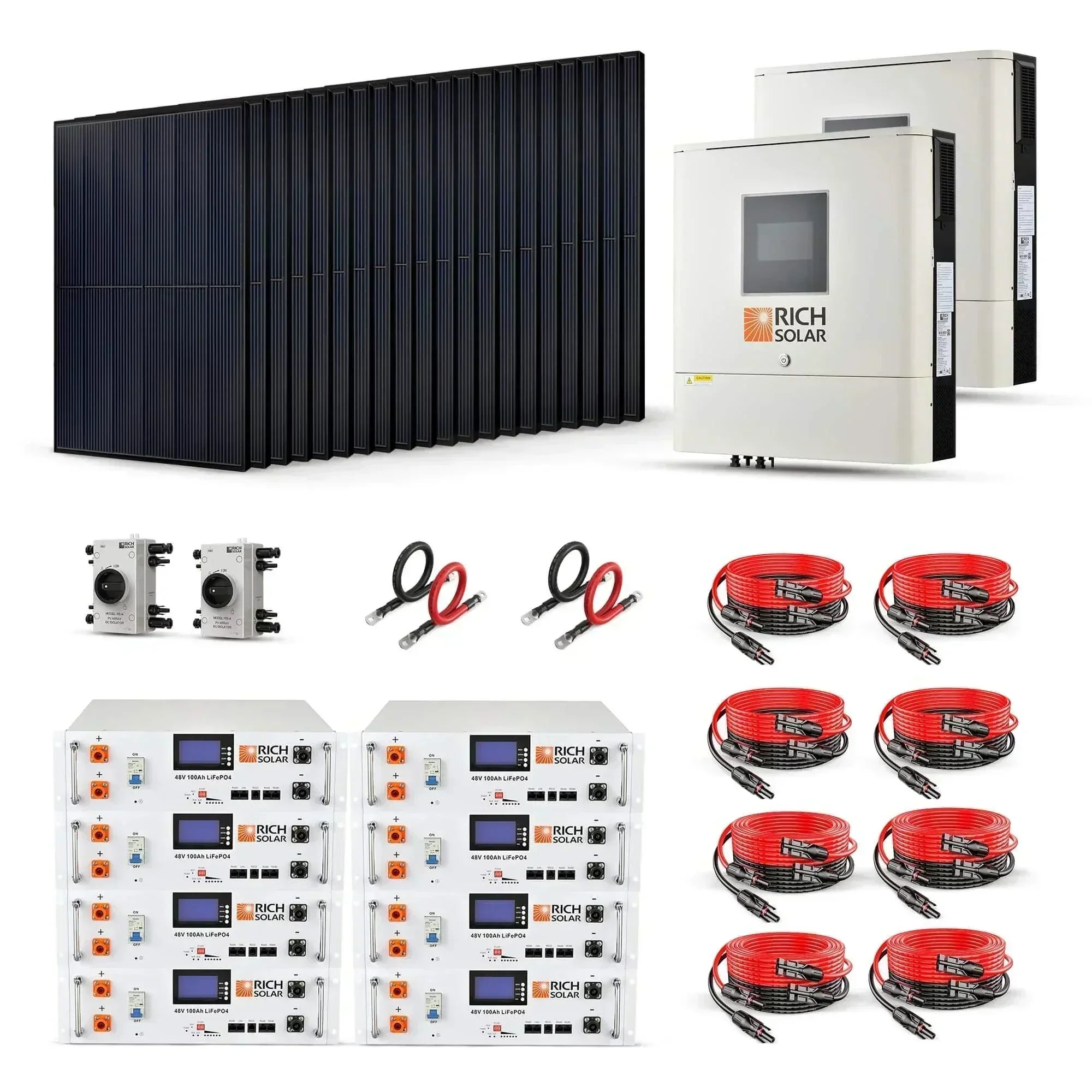 Rich Solar 8000W 48V-120/240VAC Solar Kit - Green Vista Living