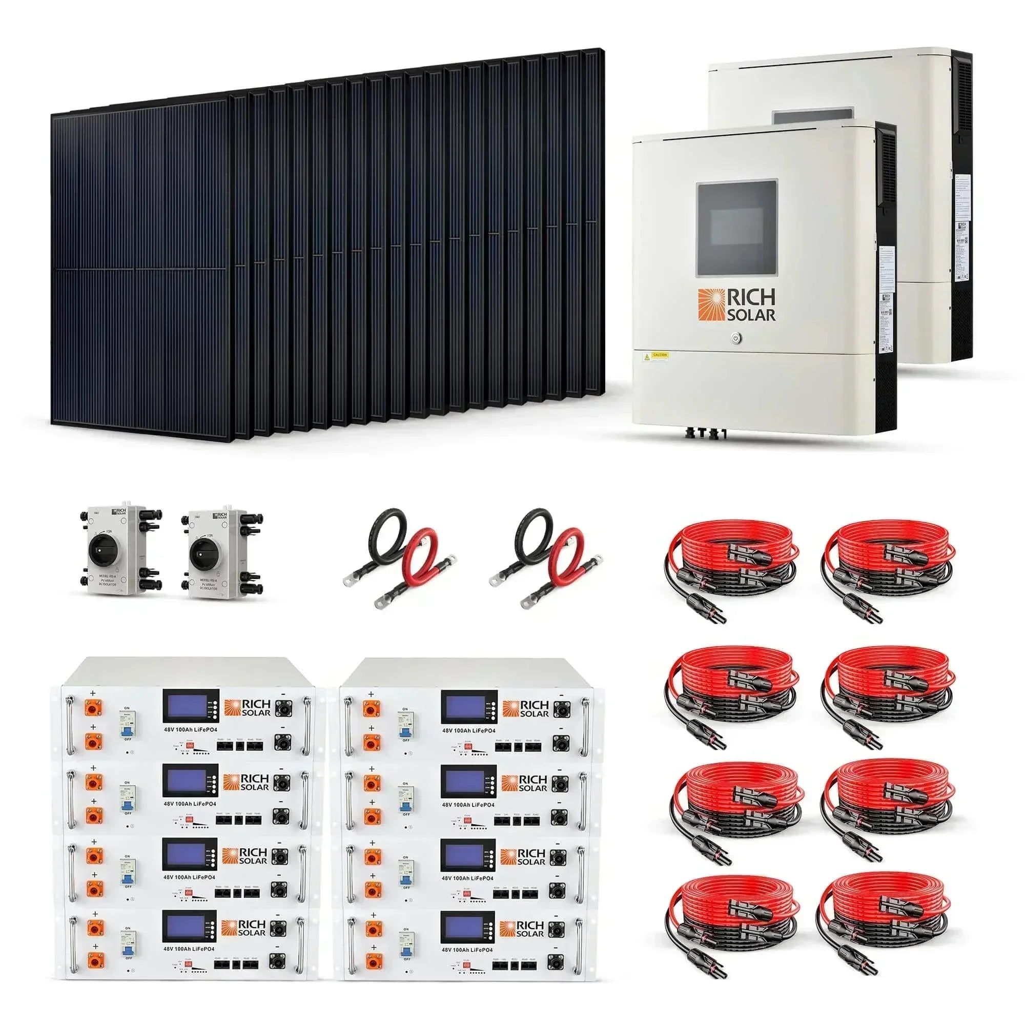 Rich Solar 8000W 48V-120/240VAC Solar Kit - Green Vista Living