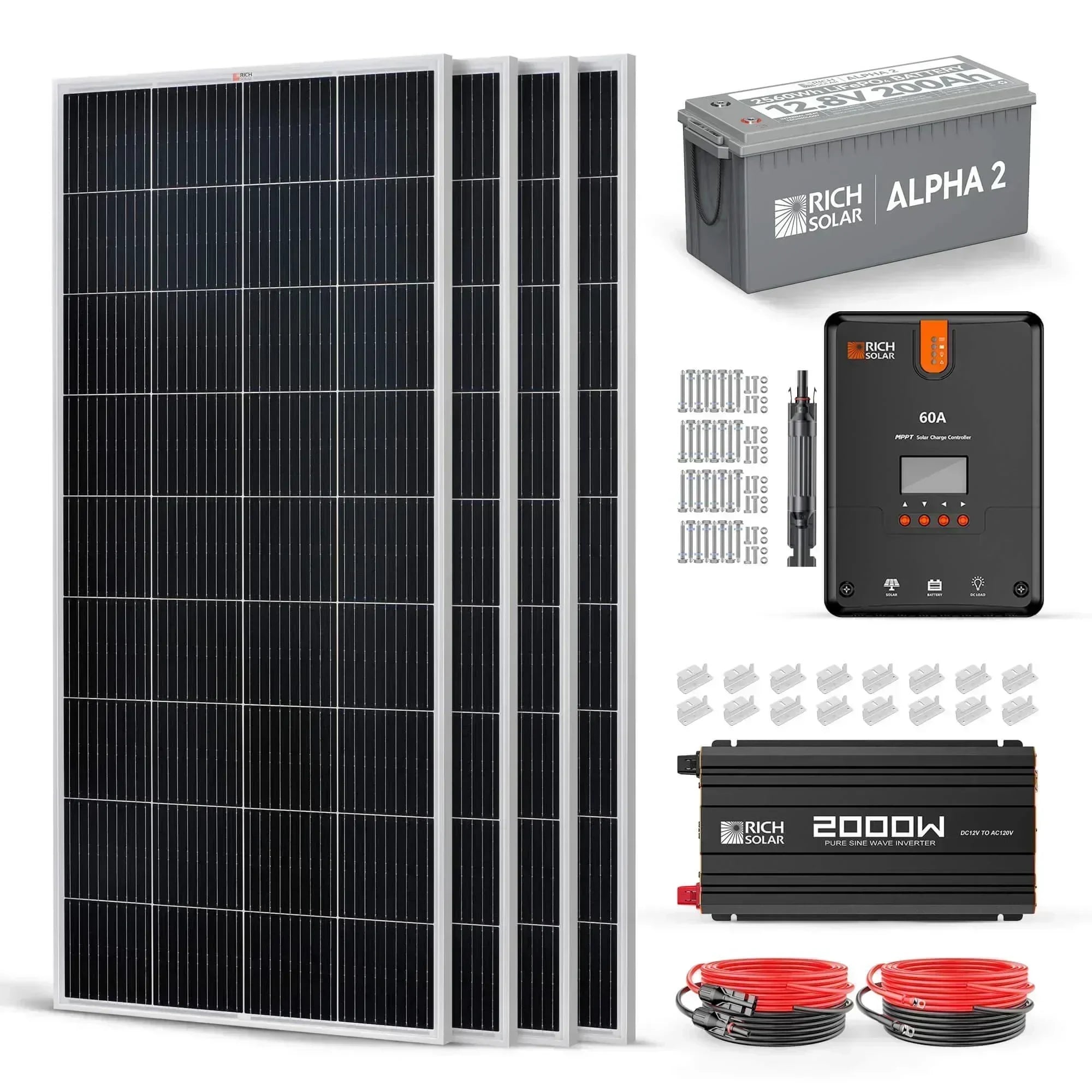Rich Solar - 800 Watt Complete Solar Kit - Green Vista Living