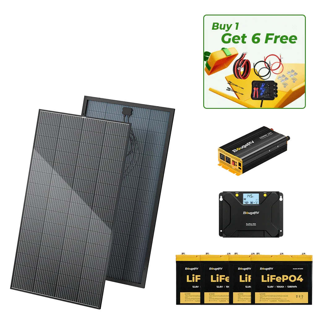 BougeRV 12V 800W High Watt Rigid Solar System Kit - Green Vista Living