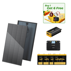 BougeRV 12V 800W High Watt Rigid Solar System Kit